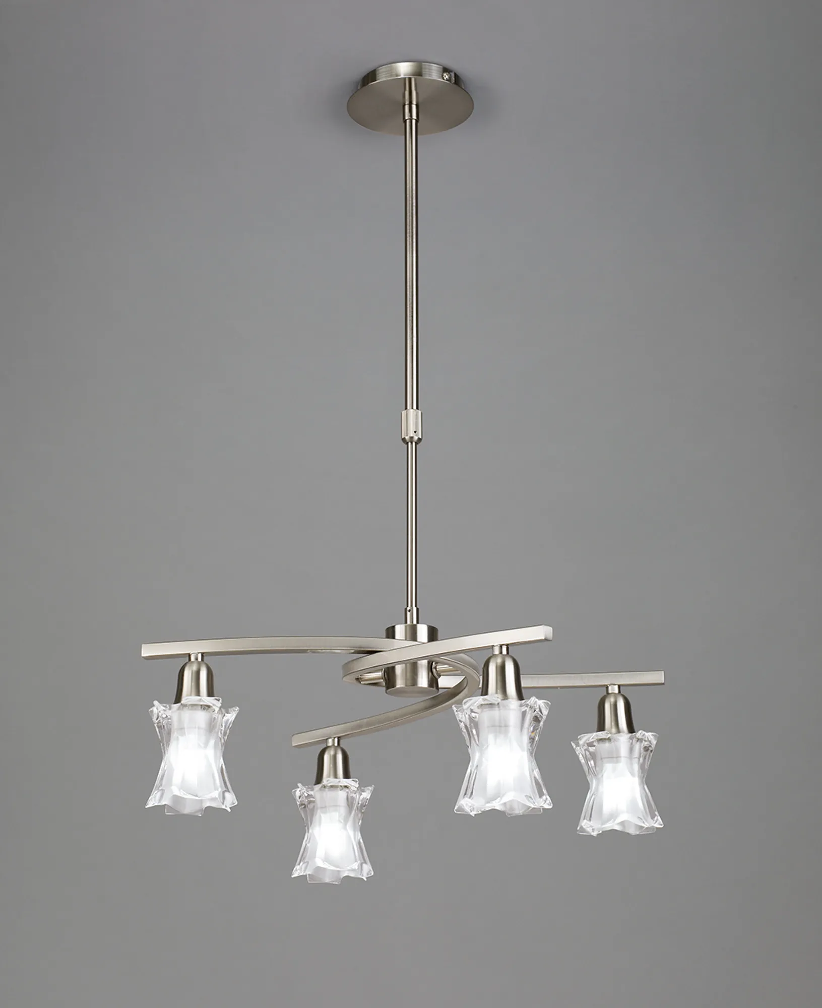 Alaska GU10 Satin Nickel Ceiling Lights Mantra Multi Arm Fittings